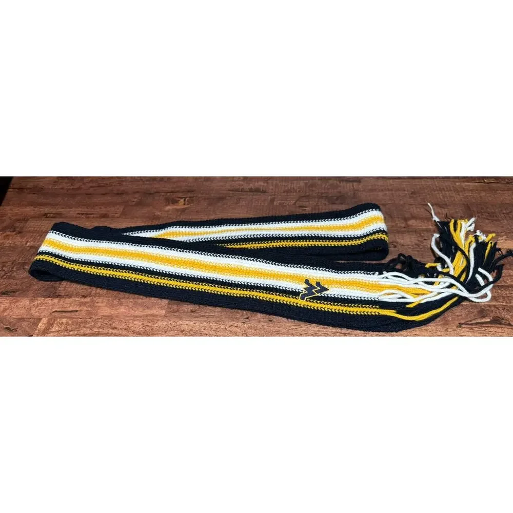 NCAA West Virginia University Mountaineers Stripe Scarf OS